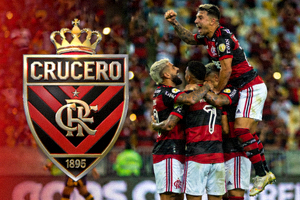 弗拉门戈足球俱乐部官方队徽及球员庆祝进球