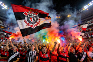 科林蒂安球迷在主场营造出震撼的助威氛围